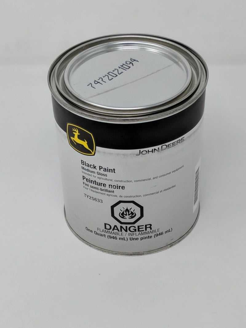 John Deere, John Deere TY25633  - Paint Med Gloss Black, 1 Qt.