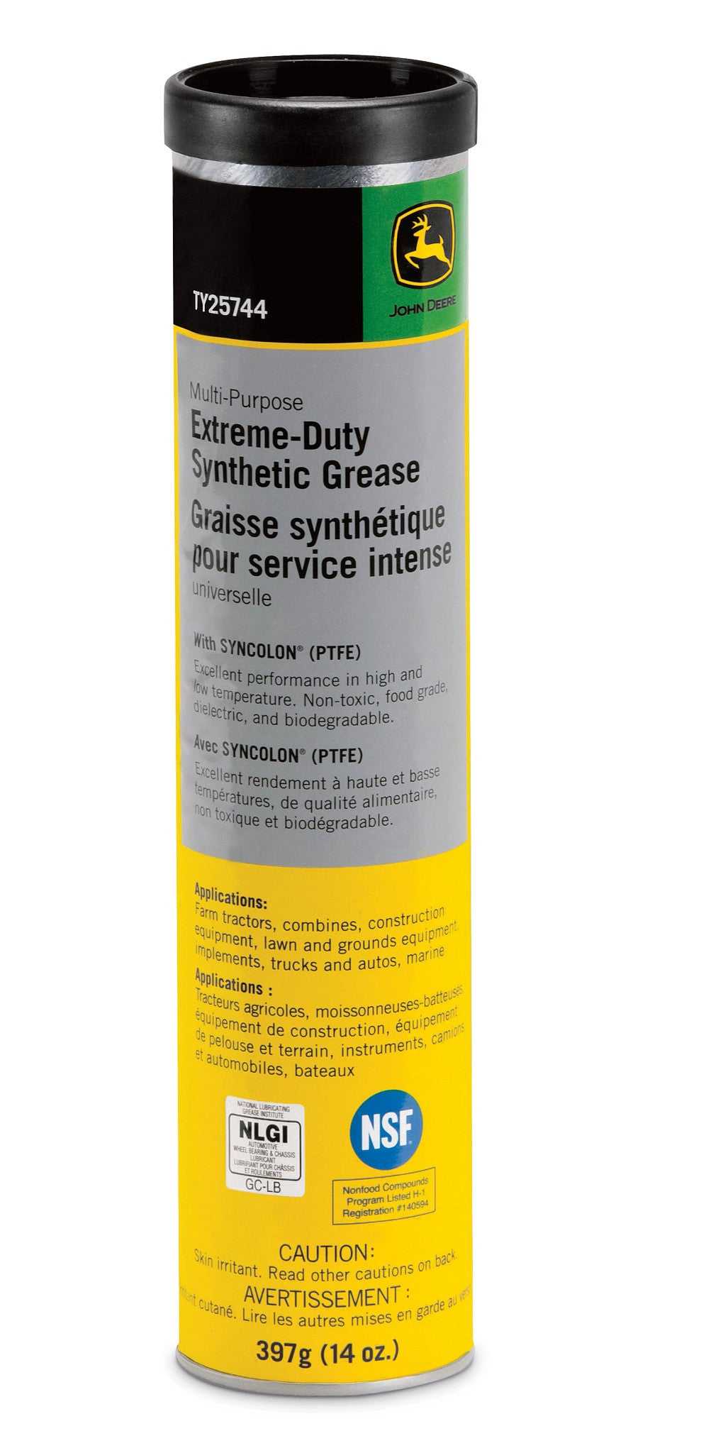 John Deere, John Deere TY25744 - EXTREME-DUTY SYNTH GREASE14OZ;397